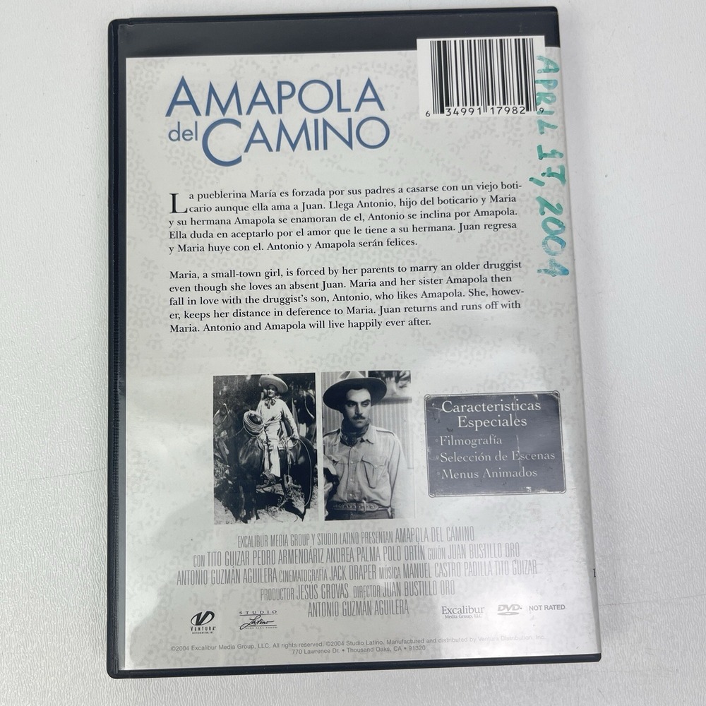 Amapola del Camino DVD Romance Mexico Andrea‎ Palma Pedro Armendáriz Spanish - Picture 9 of 9
